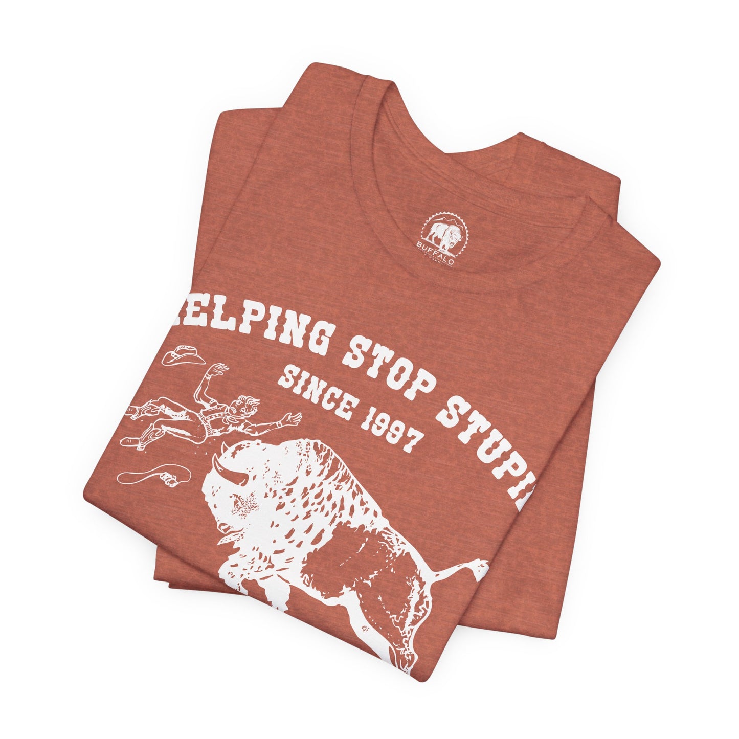 Buffalo Field Campaign Tee — "Helping Stop Stupid" Vintage Conservation T-Shirt